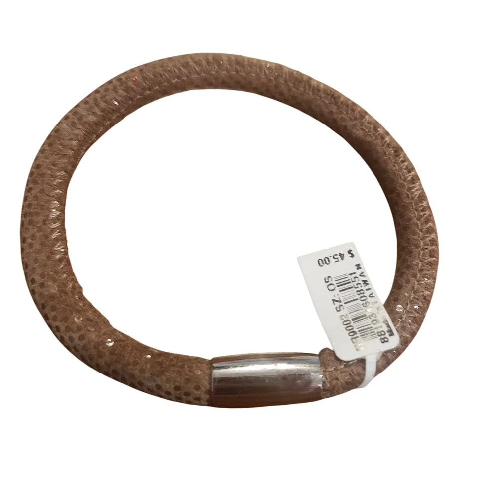 Brighton Taupe Sparkle Bangle Bracelet Magnetic Closure‎ Fashion Jewelry NWT